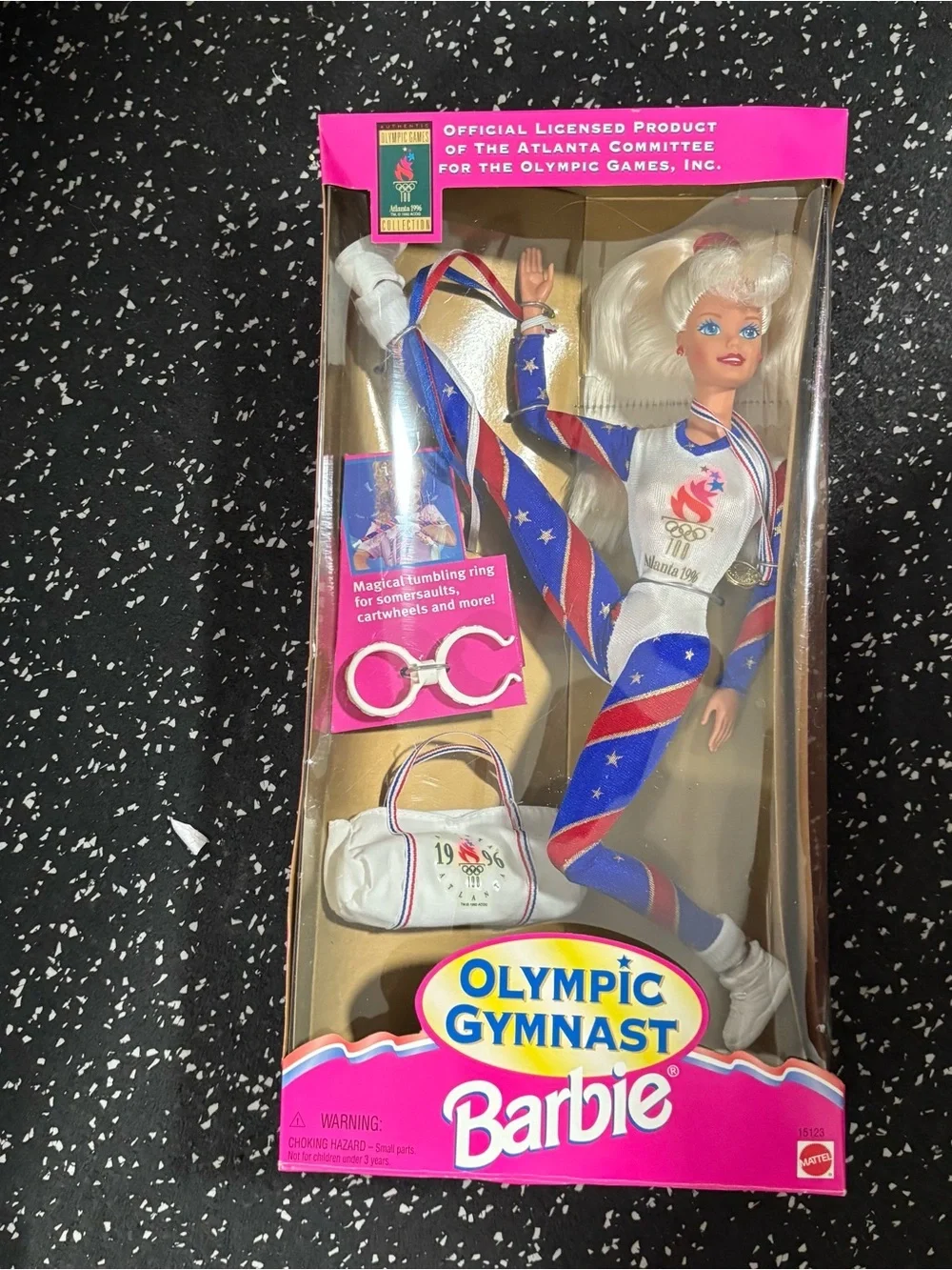 1996 Barbie Olympic Gymnast Atlanta Games Doll Mattel 15123 New